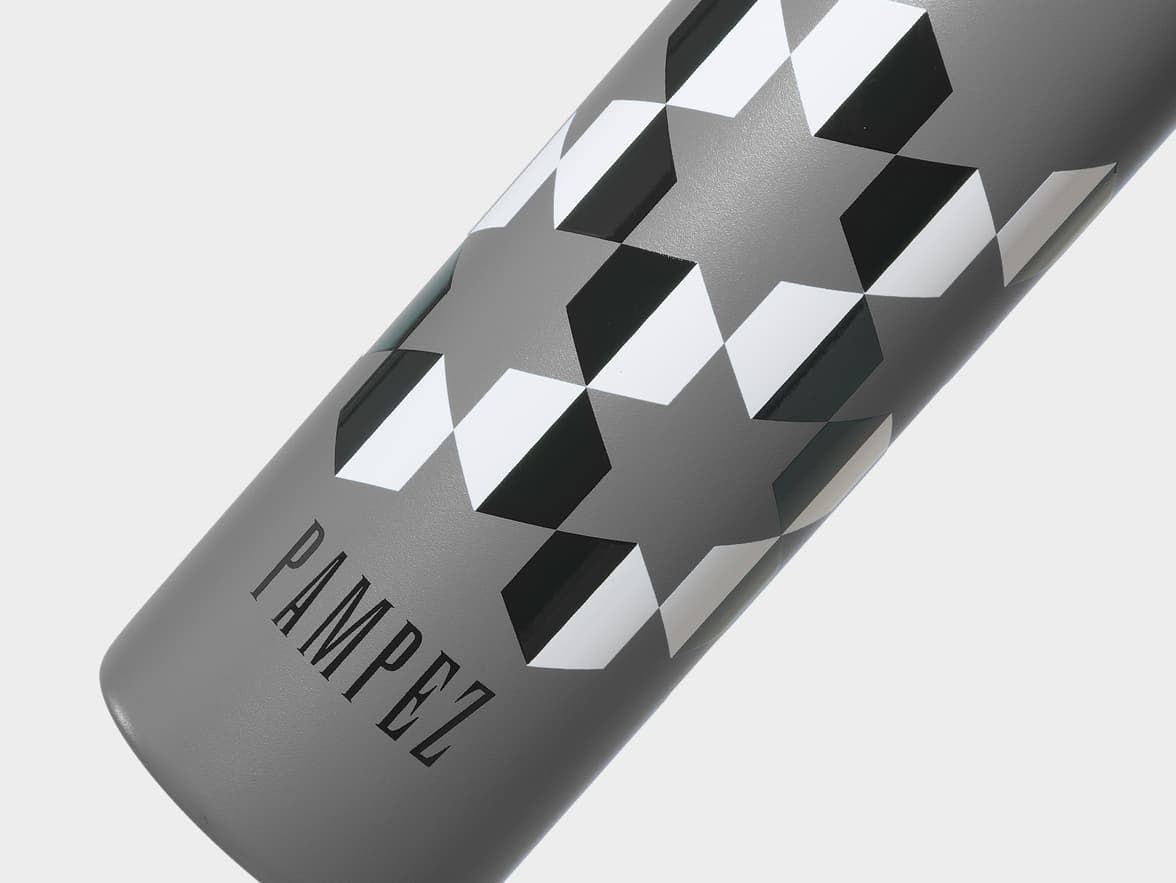 Matte Storm Gray H2Go Crux Stainless Steel Bottle Close Up With 360 Wrap Printing Customisation