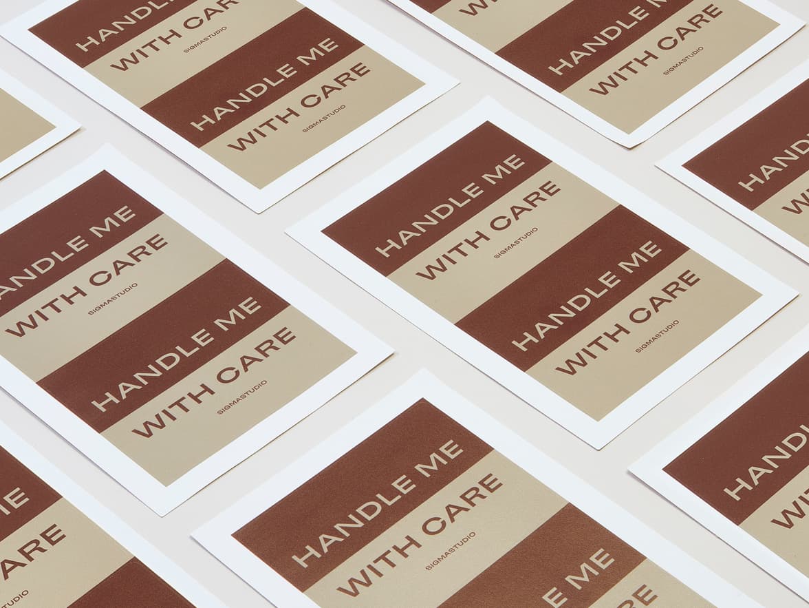 A collection of customized matte paper stickers in size 4x3.