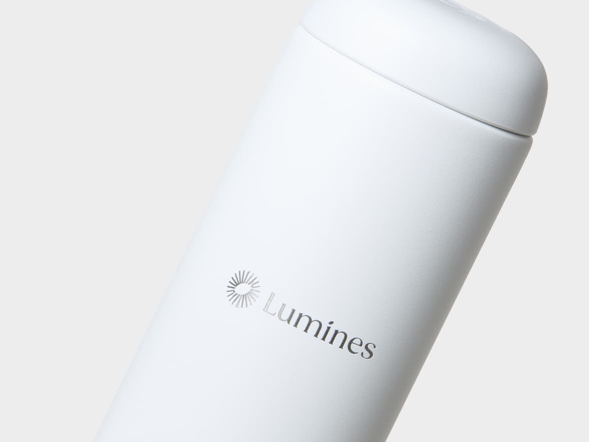 Matte White Fellow® Carter Move Mug Close Up With One-Sided Engraving