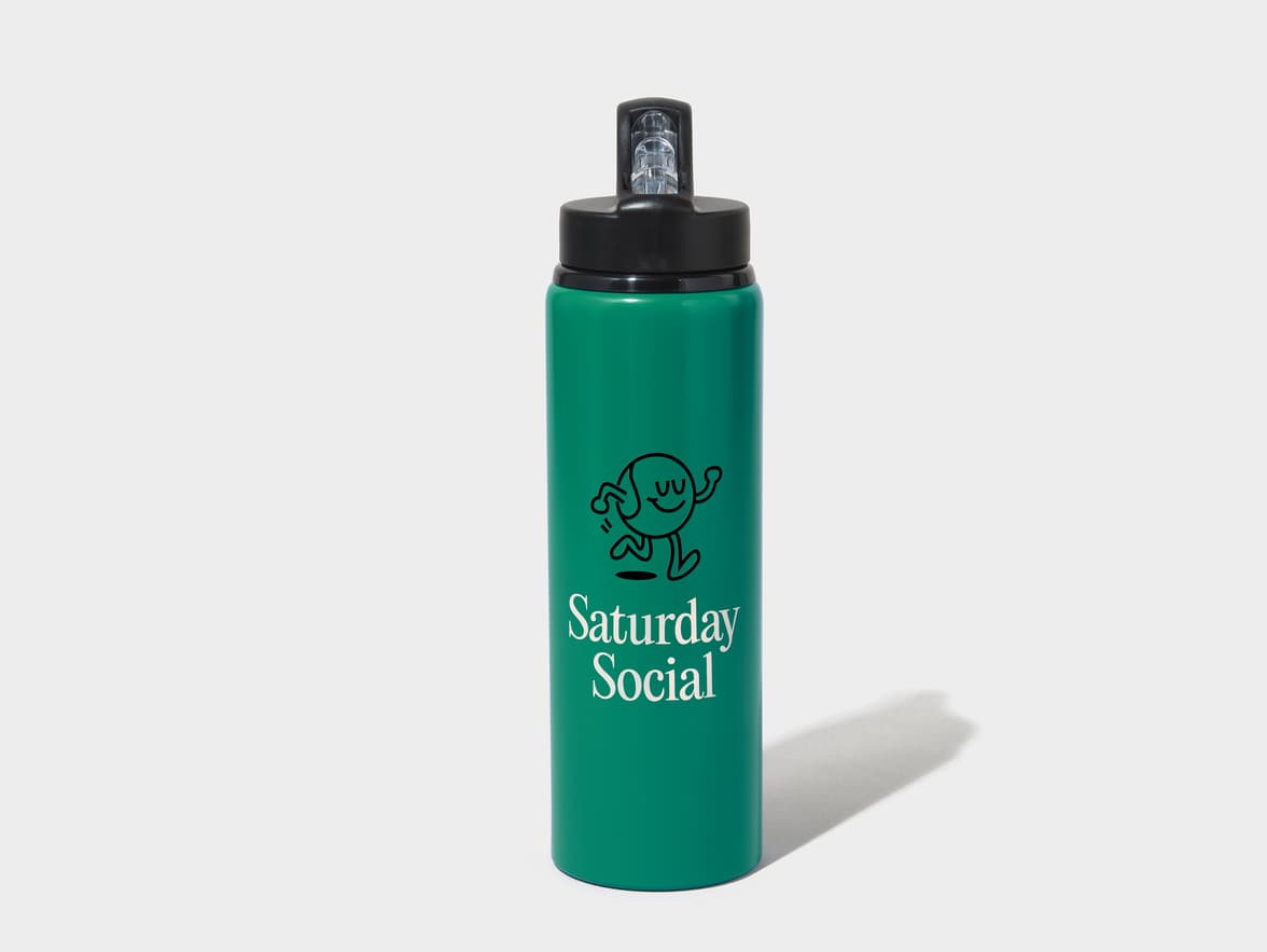 Matte Shamrock H2Go Virtue Aliminum Water Bottle Front View With One-Sided Printing Customisation