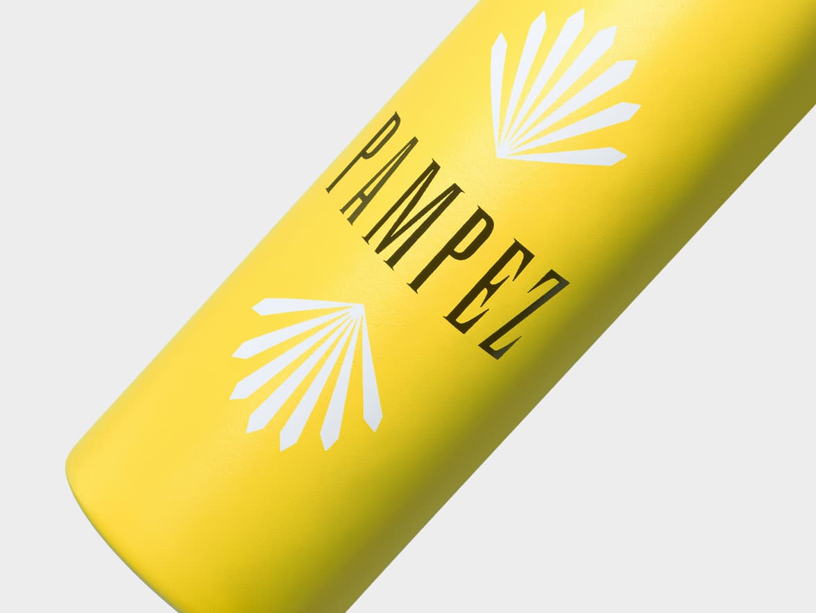 Matte Lemon H2Go Crux Stainless Steel Bottle Close Up With One-Sided Printing Customisation
