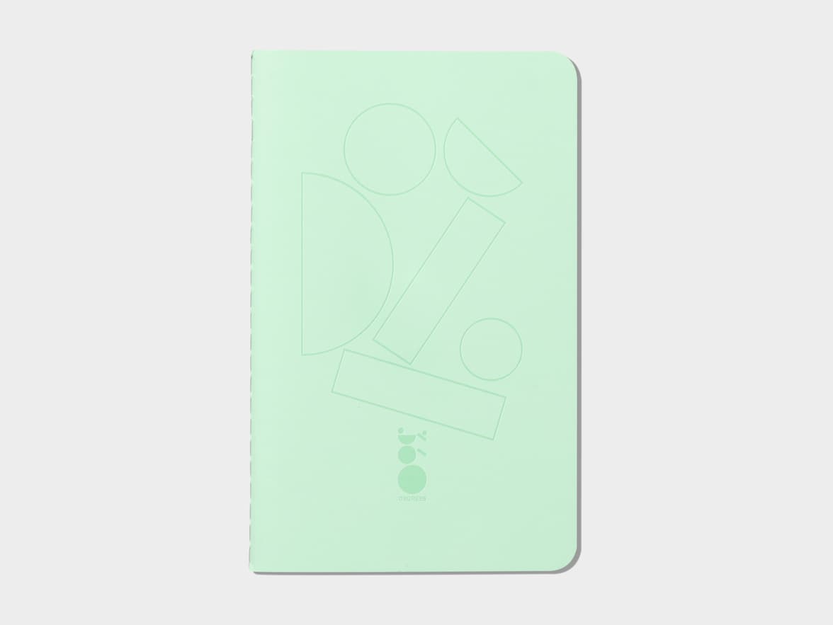 Mint Green soft cover journal with deboss pattern