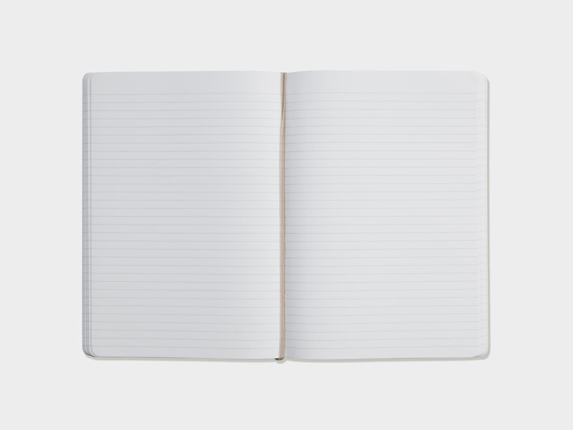 Open lined pages of the Karst Stone Paper Pro Series Softcover Notebook