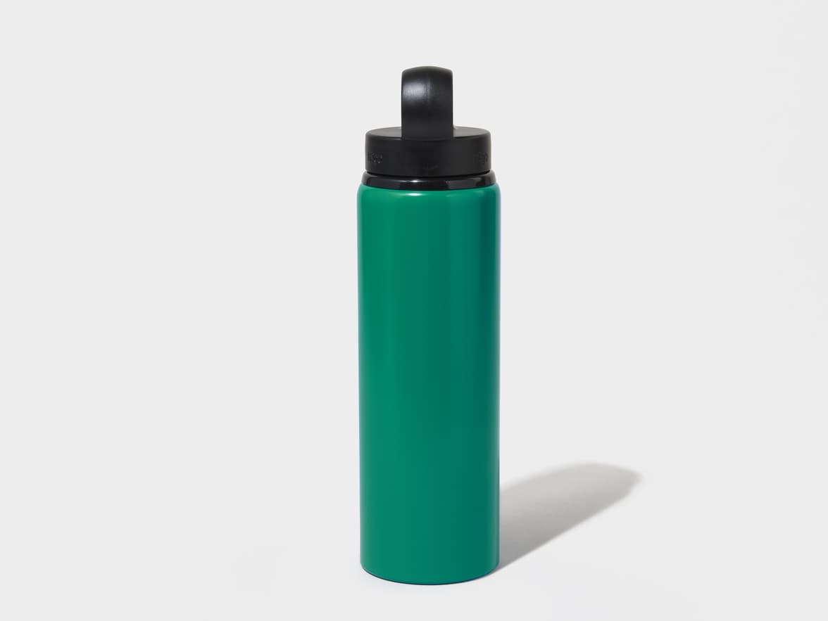 Matte Shamrock H2Go Virtue Aliminum Water Bottle Back View With One-Sided Printing Customisation