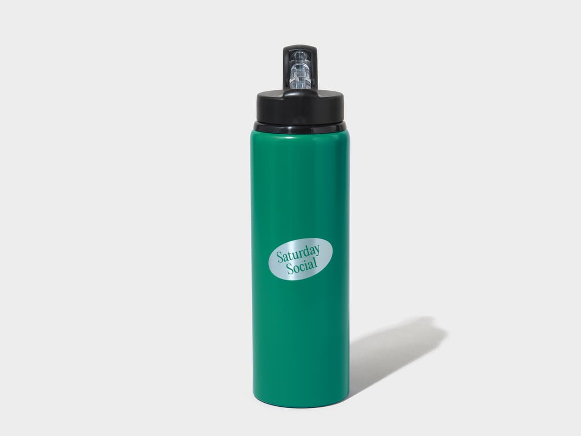 Matte Shamrock H2Go Virtue Aliminum Water Bottle Front View With One-Sided Engraving