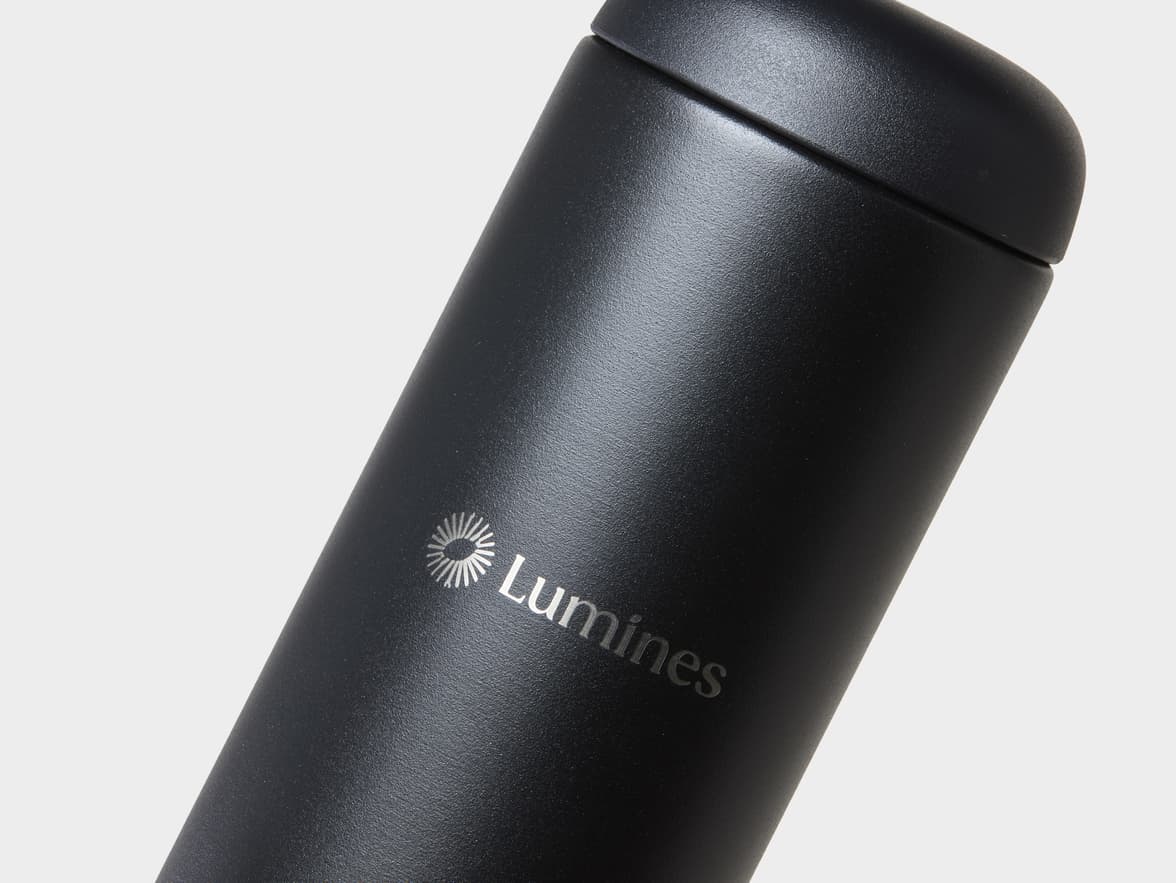 Matte Black Fellow® Carter Move Mug Close Up With One-Sided Engraving