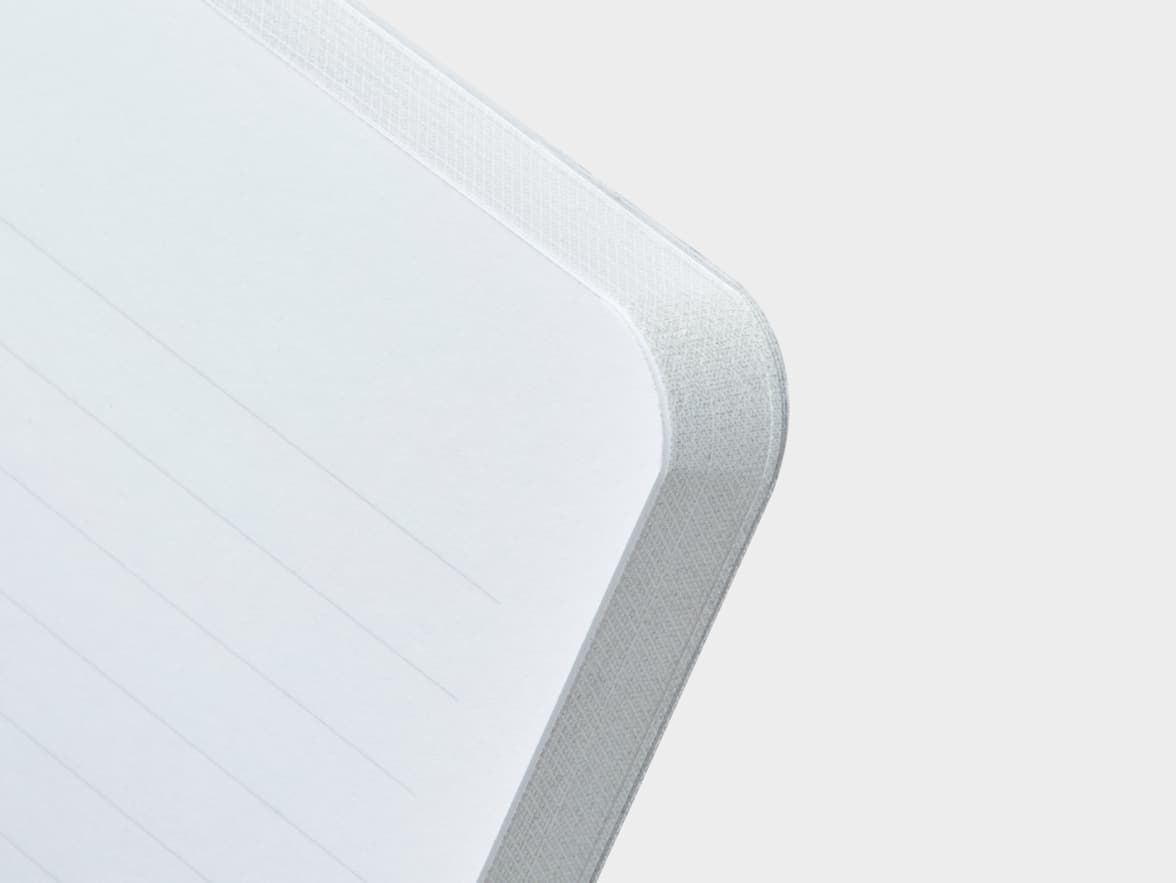 Edges of the Large Cloudy Grey MOO Softcover Notebook