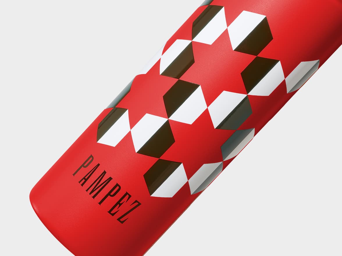 Matte Red H2Go Crux Stainless Steel Bottle Close Up With 360 Wrap Printing Customisation