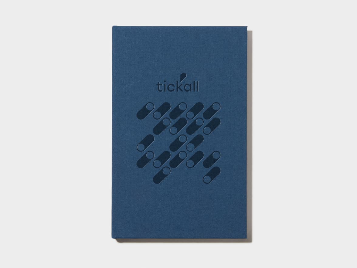 Midnight Blue  Cloth Planner with Black Foil 