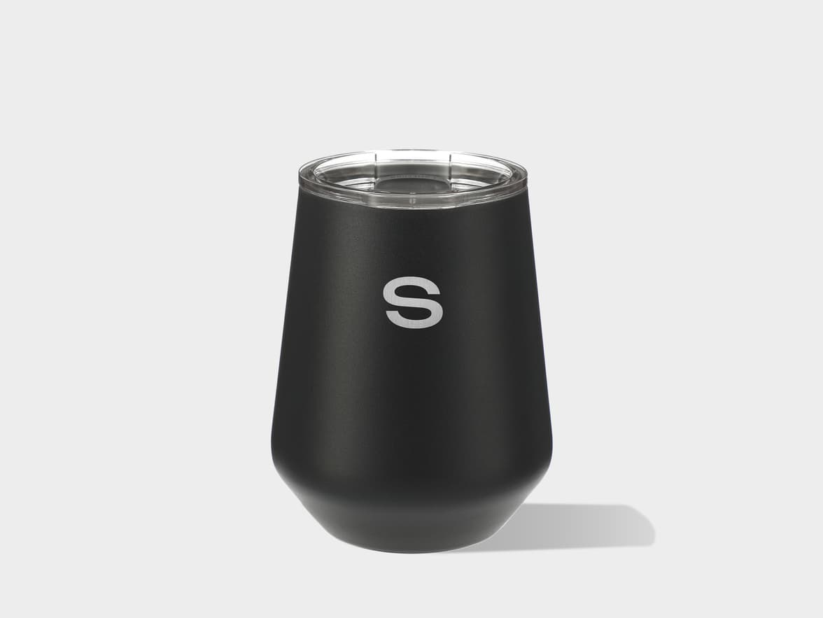 CamelBak Wine Tumbler in Black with one-sided Engraving customization