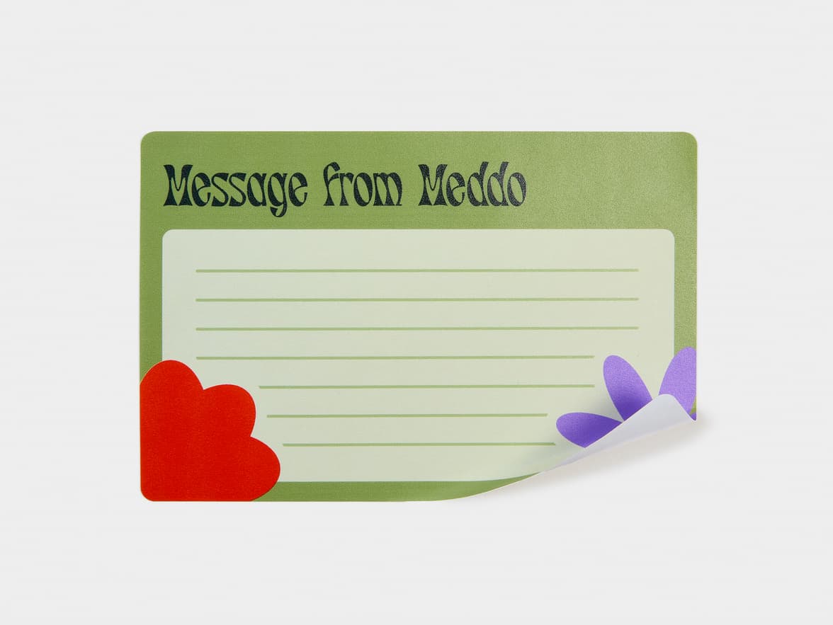 A customized matte paper sticker in size 6x4.