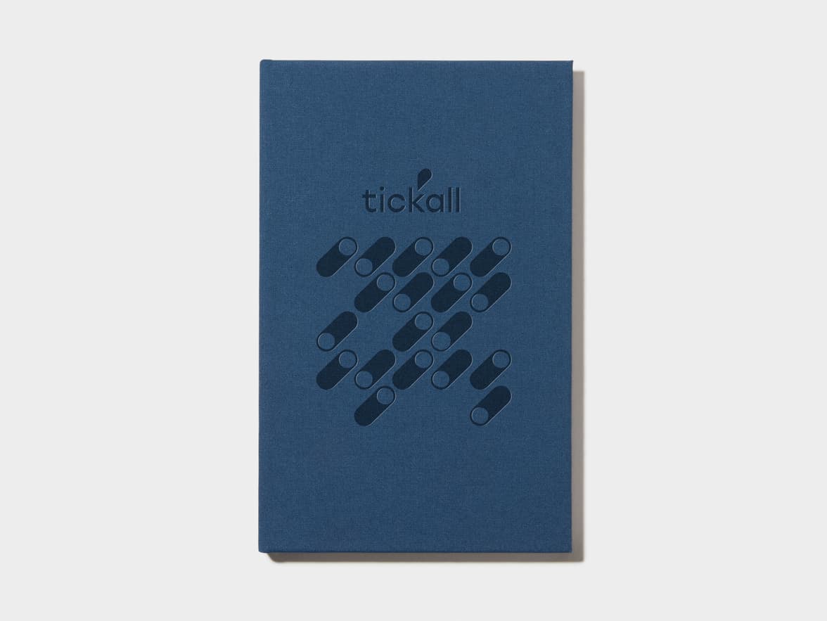 Midnight Blue Hardcover Notebook with Blind Deboss 