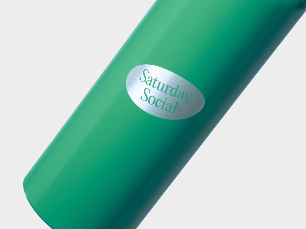 Matte Shamrock H2Go Virtue Aliminum Water Bottle Close Up With One-Sided Engraving