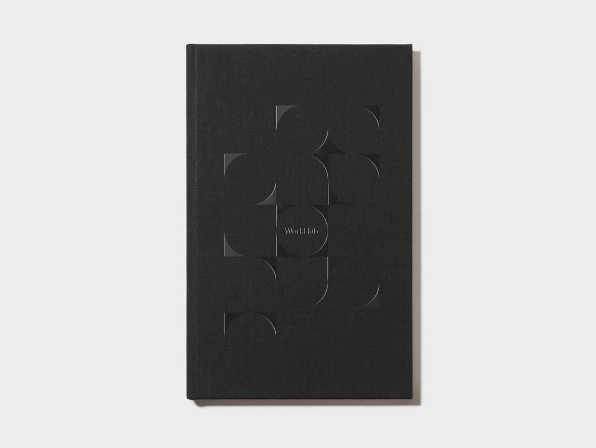 Jet Black  Cloth Planner with Black Foil 