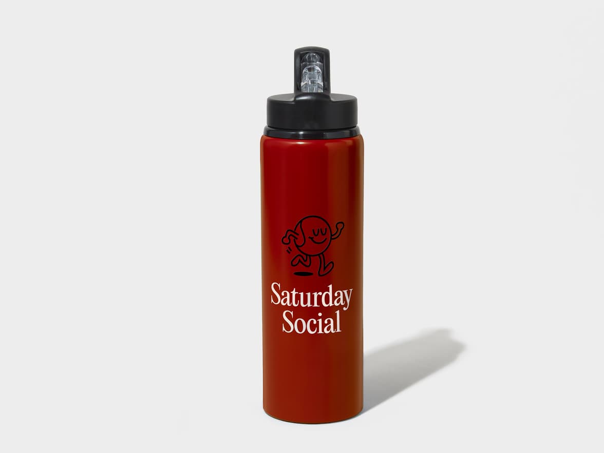 Matte Red H2Go Virtue Aliminum Water Bottle Front View With One-Sided Printing Customisation