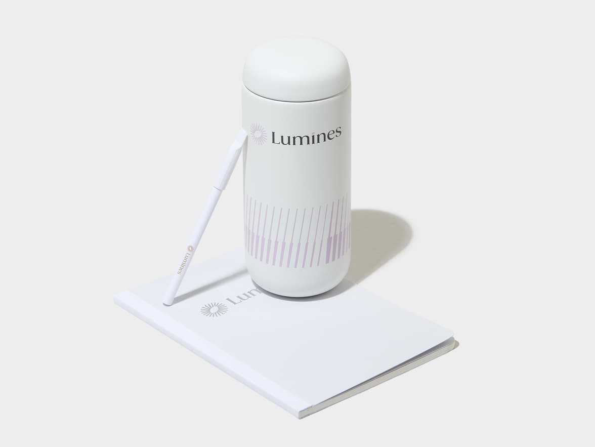 Matte White Fellow® Carter Move Mug With 360 Wrap Printing Customisation And Pen And Notepad