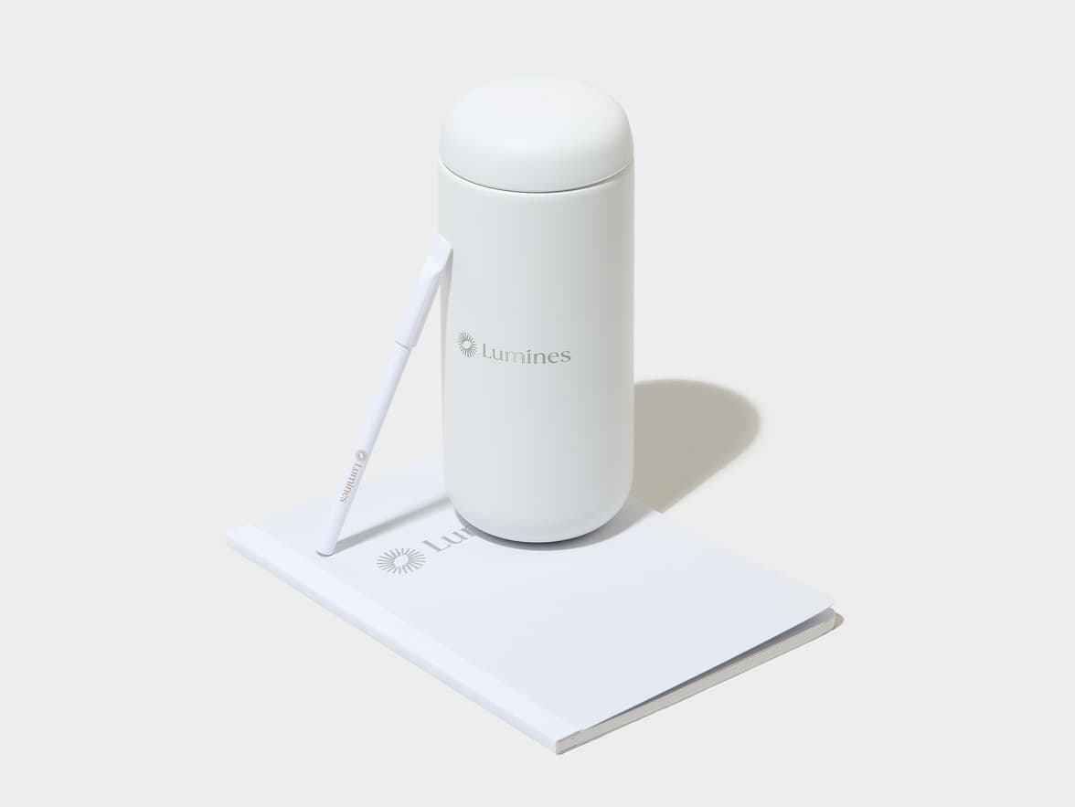 Matte White Fellow® Carter Move Mug With One-Sided Engraving And Pen And Notepad 