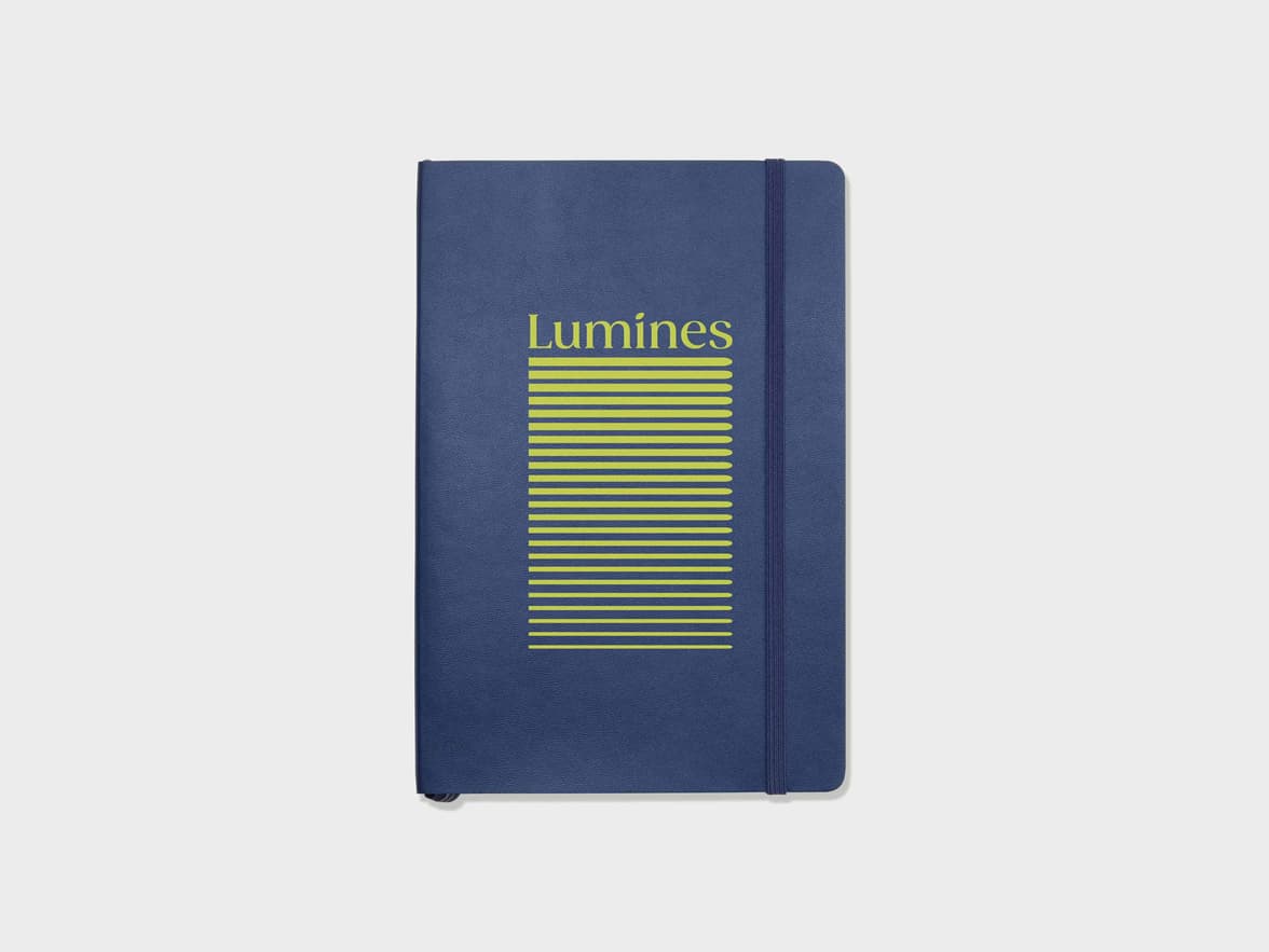 Face on shot of the Navy LEUCHTTURM1917 Classic Softcover Notebook with Single Colour Printing customization