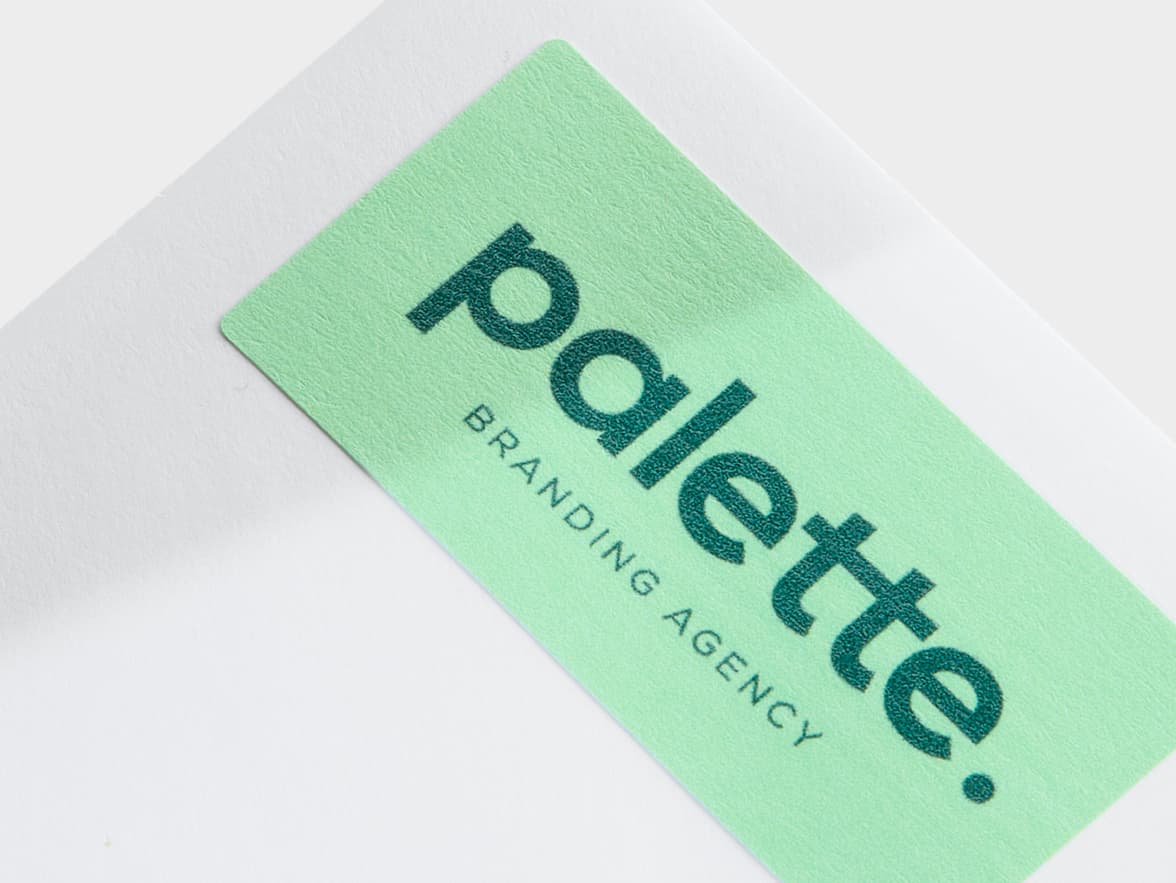 A detailed image of a matte paper sticker in size 1x2.
