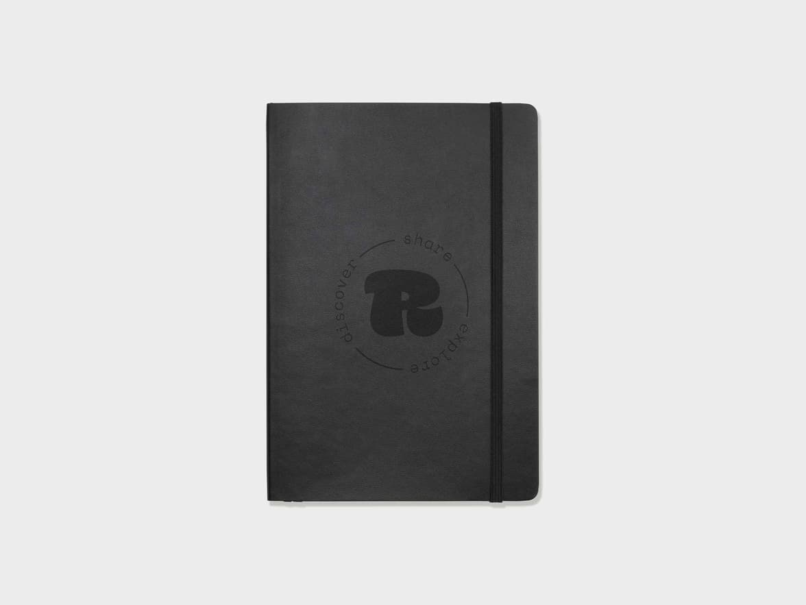 Face on shot of the Black LEUCHTTURM1917 Classic Softcover Notebook with Blind Deboss customization