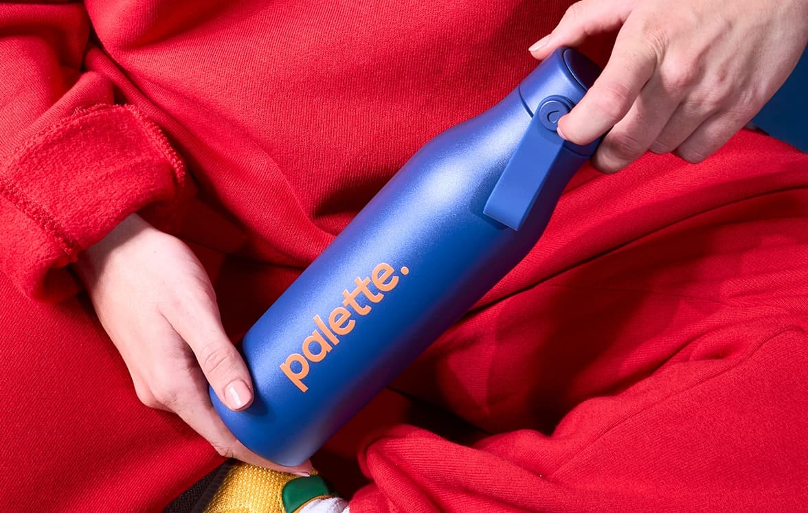 MOO Water bottle on display